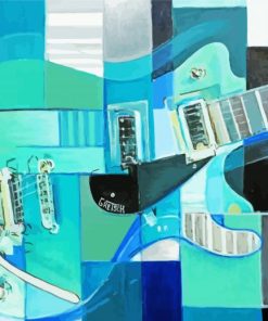 Abstract Gretch Guitar Diamond Painting