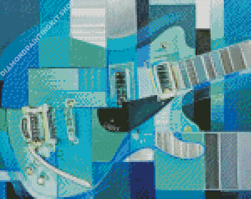 Abstract Gretch Guitar Diamond Painting