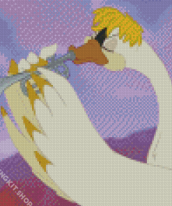 Anime Swan Bird Diamond Painting