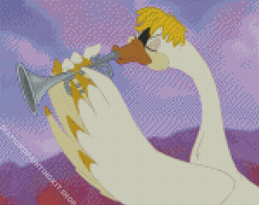 Anime Swan Bird Diamond Painting