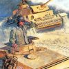 Army Tanks In The Desert War Art Diamond Painting