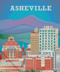 Asheville North Carolina Poster Diamond Painting