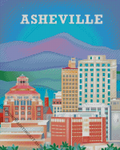 Asheville North Carolina Poster Diamond Painting