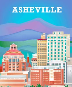 Asheville North Carolina Poster Diamond Painting