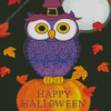 Autumn Halloween Owl Diamond Painting