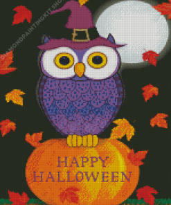 Autumn Halloween Owl Diamond Painting