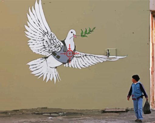 Banksy Art Dove Diamond Painting