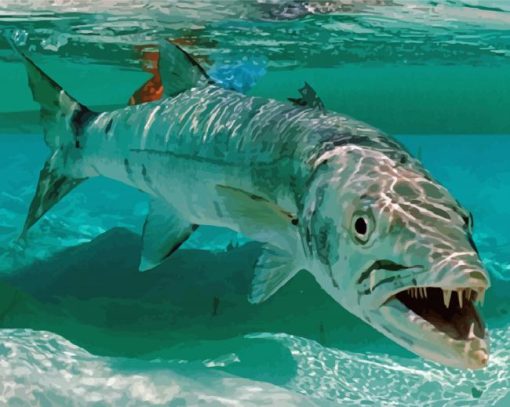 Barracuda Fish Undersea Diamond Painting