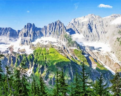 Beautiful North Cascades National Park Diamond Painting