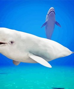 Beluga Whales Underwater Diamond Painting