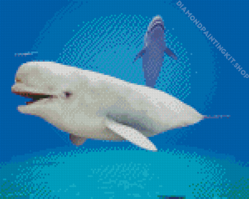 Beluga Whales Underwater Diamond Painting