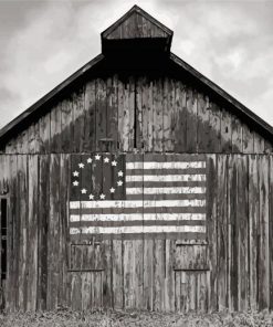 Black And White Barn Diamond Painting