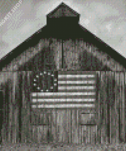 Black And White Barn Diamond Painting