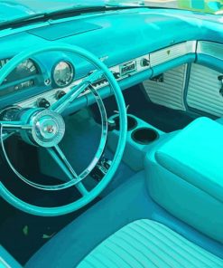 Blue 56 Ford Thunderbird Diamond Painting