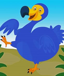 Blue Dodo Bird Diamond Painting