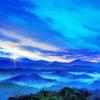 Blue Landscape Sunset Diamond Painting