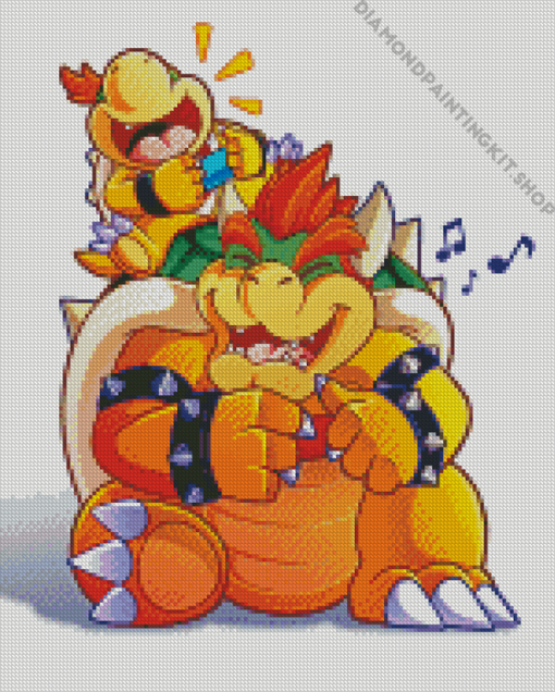 Bowser And Bowser Jr Diamond Painting