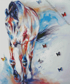 Butterflies Horse Art Diamond Painting