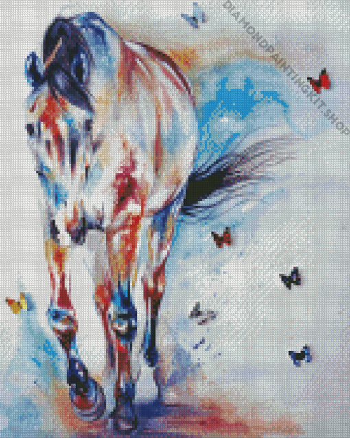 Butterflies Horse Art Diamond Painting