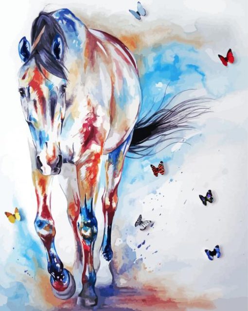 Butterflies Horse Art Diamond Painting