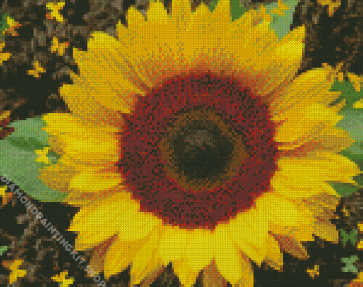 Butterfly Sunflower Diamond Painting