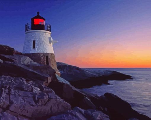 Castle Hill Lighthouse Newport Rhode Island Diamond Painting