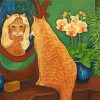 Cat Mirror Reflection Diamond Painting