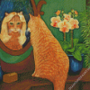 Cat Mirror Reflection Diamond Painting