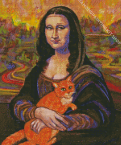 Cat Mona Lisa Art Diamond Painting