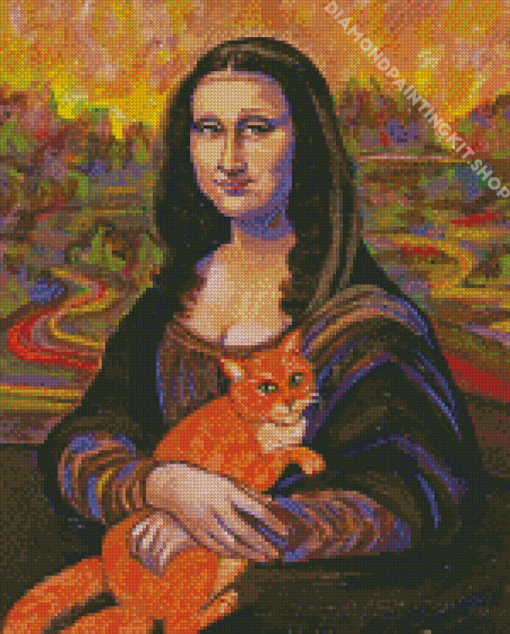 Cat Mona Lisa Art Diamond Painting