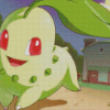 Chikorita Pokemon Species Diamond Painting