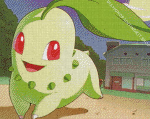 Chikorita Pokemon Species Diamond Painting