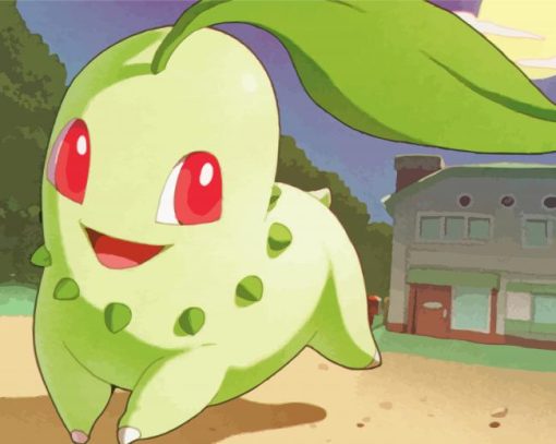 Chikorita Pokemon Species Diamond Painting