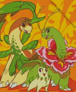 Chikorita Pokemon Anime Diamond Painting