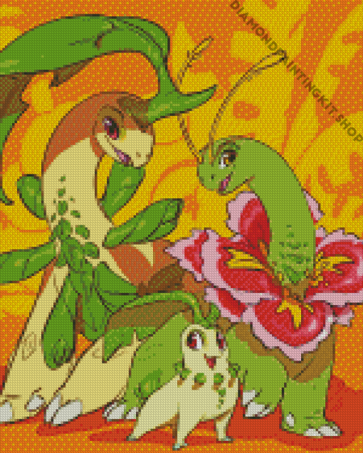 Chikorita Pokemon Anime Diamond Painting