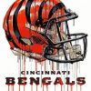 Cincinnati Bengals Helmet Splatter Art Diamond Painting