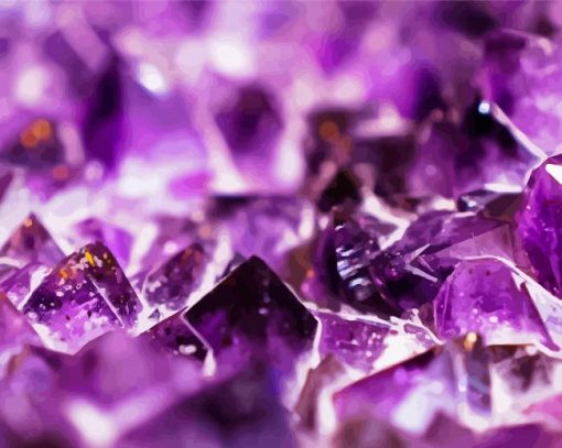 Close Up Amethyst Diamond Painting