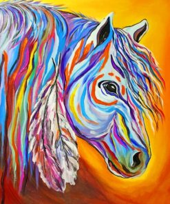 Colorful Native Horse Diamond Painting