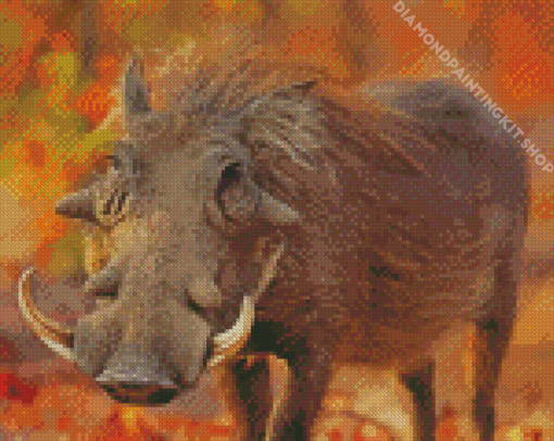 Common Warthog Diamond Painting