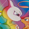 Cute Mewtwo And Mew Diamond Painting