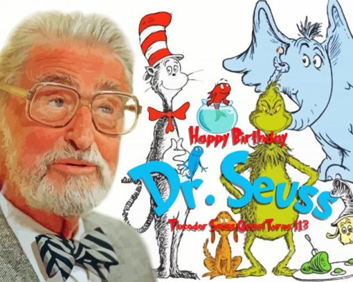 Dr Seuss Author Diamond Painting