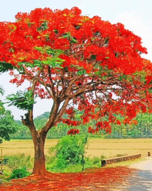 Flamboyant Tree Diamond Painting