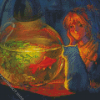 Goldfish Bowl Art Diamond Painting