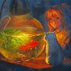 Goldfish Bowl Art Diamond Painting