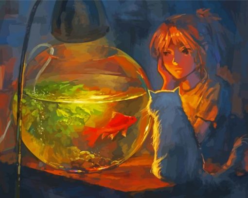 Goldfish Bowl Art Diamond Painting