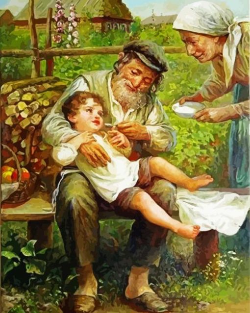 Grandparents Farmers Diamond Painting