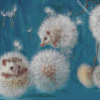 Hedgehogs Dandelions Diamond Painting