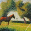 Horse And Cart Georges Seurat Diamond Painting