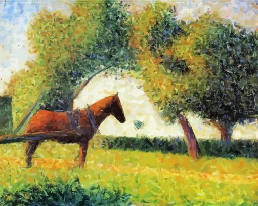 Horse And Cart Georges Seurat Diamond Painting