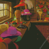 Howls Moving Castle Straw Hat Shop Diamond Painting